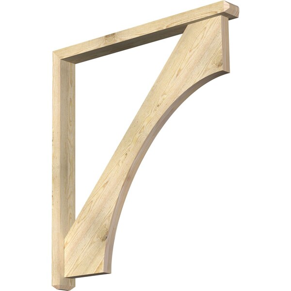 Ekena Millwork Westlake Craftsman Rough Sawn Bracket w/ Offset Brace, Douglas Fir, 4"W x 40"D x 44"H BKT0402X40X44WTL04RDF - main
